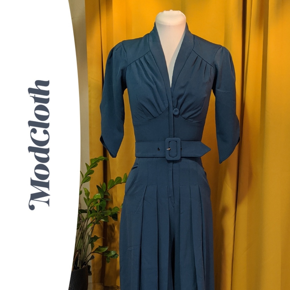 NWT Modcloth The Embolden Age Jumpsuit Teal, XS